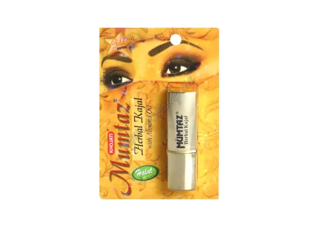 Фото 1 - Каджал Мумтаз Делюкс Гербал Каджал Халяль 1,5г, Mumtaz Delux Kohl Herbal Kajal, Сурьма, Khojati Halal, Аюрведа