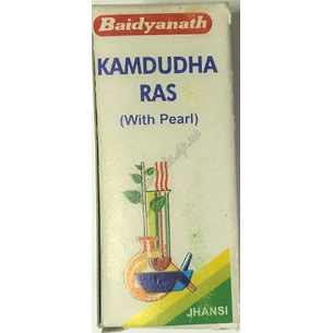 Камдудха Рас с жемчугом 50таб Байдьянатх, Kamdudha Ras Moti Yukta Baidyanath, отлично подходит при заболеваниях связанных с Питт