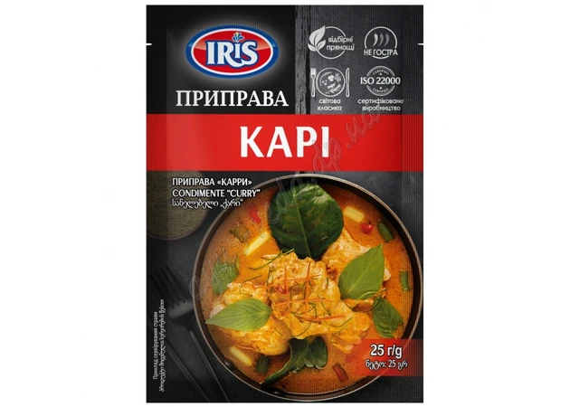 Фото 1 - Karry Gifts of Nature IRIS, 25 g. popular universal seasoning, Ayurveda Here!