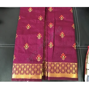 Класичне сарі Dola Silk Saree-105 темно-малиновий, Классическое сари индийское, Аюрведа Здесь