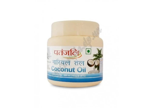 Фото 1 - Кокосовое масло 200мл. Патанджали пищевая и для волос и тела, Patanjali Coconut Oil, Кокосовое масло Патанджали, Аюрведа