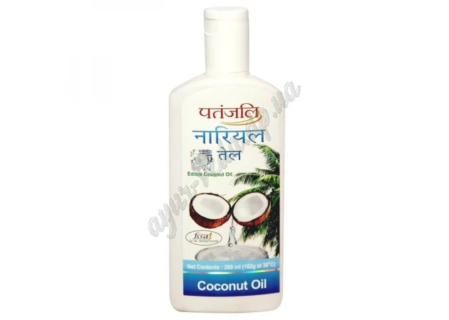 Фото 1 - Кокосовое масло 200мл(бут) Патанджали, Кокосовое масло Патанджали, Patanjali Coconut Oil, для волос источник 100% натуральной краски.