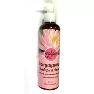 Conditioner Ginger and Lily TM Mayur for oily hair, 200 ml, Conditioner Ginger and Lily TM Mayur for hair glass