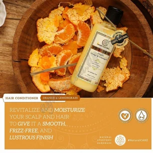 Кондиціонер Кхади Апельсин Лемонграс 210мл, Khadi Hair Conditioner Orange-Lemongrass, Кондиционер Апельсин Лемонграс, Аюрведа Зд