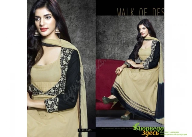 Фото 1 - Anarkali Heer suit black, chic oriental suit, Ayurveda