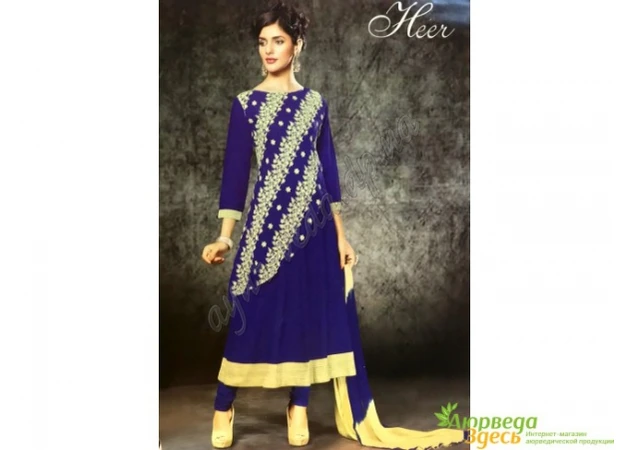 Фото 1 - Anarkali Heer suit dark purple, chic oriental costume, Ayurveda.