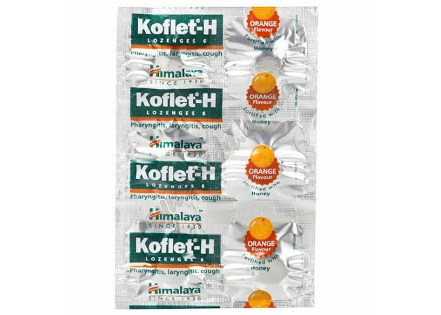 Фото 1 - Koflet with a bite of orange 6 pieces, Himalaya, Himalaya Koflet H Lozenges Orange Flav, koflet with orange and honey