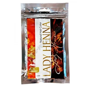 Краска для волос на основе хны Леди Хенна 50г, Каштан Lady Henna, Аюрведа Здесь!