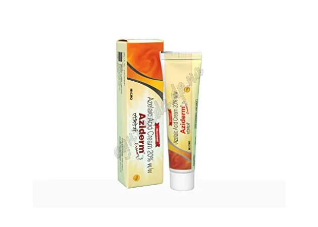 Фото 1 - Aziderm cream 15g term 10.24 inclusive, Aziderm cream, Azeloic acid, Aziderm cream, Azelaic Acid, Micronised, Ayurveda