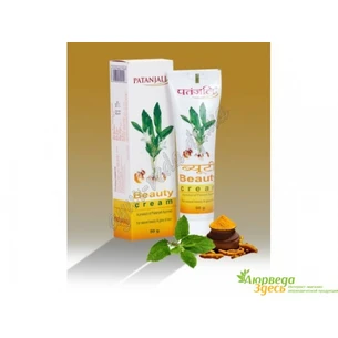 Beauty cream 25g. Patanjali, Patanjali Beauty cream, with Aloe and Turmeric, Ayurveda