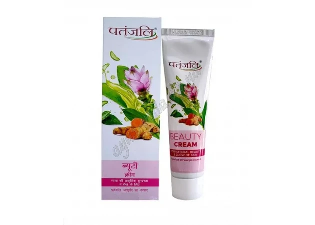 Фото 1 - Beauty cream 50g. Patanjali, Beauty Cream Patanjali, Patanjali Beauty cream, with Aloe and Turmeric, Ayurveda Here!