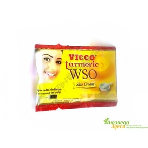 Крем Вікко турмерік ВСО 7г, Крем для лица с куркумой, Vicco Turmeric WSO, Аюрведа Здесь!