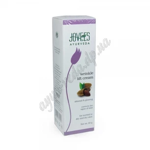 Крем від зморшок 60г Джовіш, Крем от морщин, Wrinkle Lift Cream Almond & Ginseng JOVEES, Аюрведа Здесь!