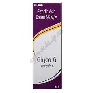 Face cream Glyco 6% Glyk, Glyco Glycolic Acid Cream, Glycolic acid, light peeling at home, Ayurveda