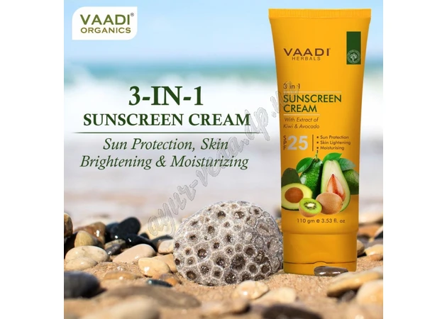 Фото 1 - Face and body cream 110g SPF-25 Vaadi, Sunscreen face and body cream.