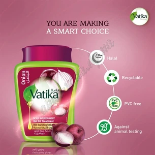 Крем маска Дабур Ватіка Цибуля 500г, Ватика Лук, Onion Vatika Naturals Hammam Zaith Hot Oil, Scalp Nourishment, для ламкого воло