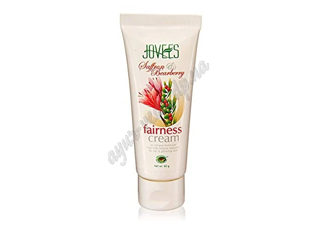 Фото 1 - Крем осветляющий для лица Джовис 50г с шафраном, Jovees Saffron Bearberry Fairness Cream, Крем осветляющий для лица Джовис, А