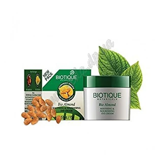 Biotique Eye Cream 15g, Biotique Bio Almond Night Eye Cream, Biotique Bio Almond Soothing And Nourishing Eye Cream, Ayurveda