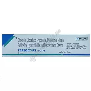 Cream Terbicort Total with Dexpanthenol 15g, Miconazole antifungal, Terbicort-Total Cream Dexpanthenol, Miconazole 2%, Ayurveda