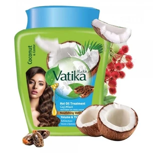 Крем-Маска для волосся Дабур Ватіка Об'єм 500г, Dabur Vatika Naturals Hammam Zaith Volume & Thickness Об'ємне та густе волосся,