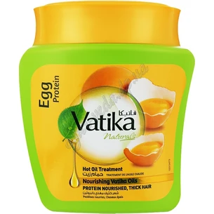 Крем-Маска для волосся Дабур Ватіка протеіни яєць 500г, Dabur Vatika Egg Protein Hot Oil Treatment, Ватика для посіченого та пош