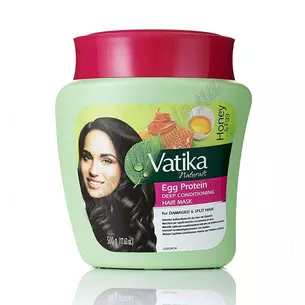 Крем-маска поживна 500г Ватіка Дабур, Vatika Dabur Egg Protein, Ватика для пошкодженого волосся, що січеться, Аюрведа Здесь