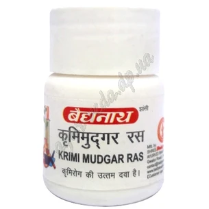 Krymy Mudgar Ras 40 tab. Baidyanath, Krimi Mudgar Ras Baidyanath, cleansing from parasites, Ayurveda