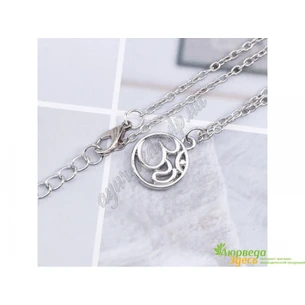 Om-Silver pendant on a chain alloy 1.4x1.4 cm, Ayurveda Here!