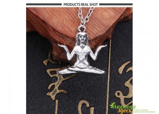 Фото 1 - Yoga Blessing pendant on a chain alloy 2.5x2.5 cm, Ayurveda Here!