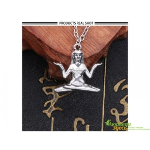 Кулон Yoga Blessing на цепочке сплав 2,5х2,5 см, Аюрведа Здесь!