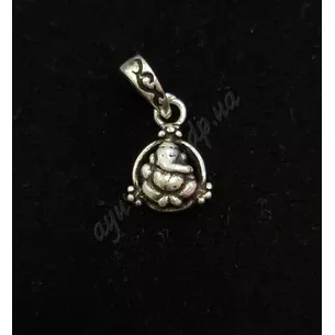 Pendant-1 Ganesha in a circle silver up to 20mm, Ayurveda Here!