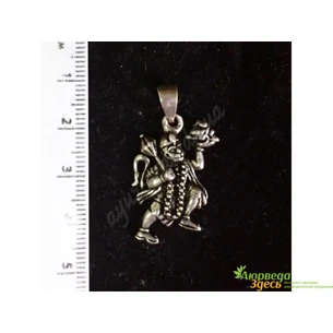 Pendant-2 Hanuman silver 35mm, Ayurveda Here!