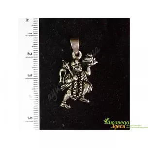 Pendant-2 Hanuman silver 35mm, Ayurveda Here!