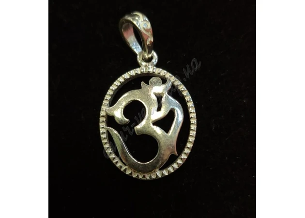 Фото 1 - Pendant-4 Omkara in oval silver, Ayurveda Here!