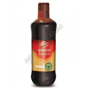 Kumary asava 450 ml Dabur, Kumaryasava, Kumaryasava Dabur, normalizes the work of the body, Ayurveda
