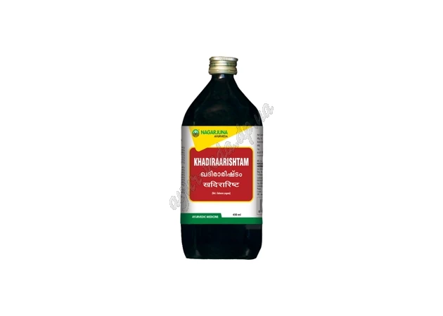 Фото 1 - Khadirarishtam Nagarjuna 450ml, Khadirarishtam, Nagarjuna Ayurvedic Group, strengthening the body, Ayurveda.