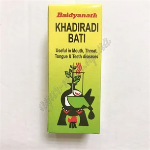 Khadiradi Bati Baidyanath 40 tab term 08/23 inclusive, Khadiradi Bati Baidyanath, for inflammation of the throat and oral cavity, Ayurv