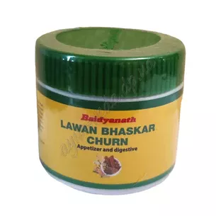 Лаванбаскар Чурна Байдьянатх 60г, Лаван Бхаскар, Lavanbhaskar Churna Baidyanath, регулятор работы ЖКТ, Аюрведа