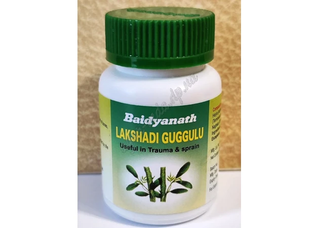 Фото 1 - Лакшады гуггул 80таб. Байдьянатх евро, Lakshadi Gugglu, Laxadi guggulu, Baidyanath, укрепит костную ткань, излечит суставы, Аюрв