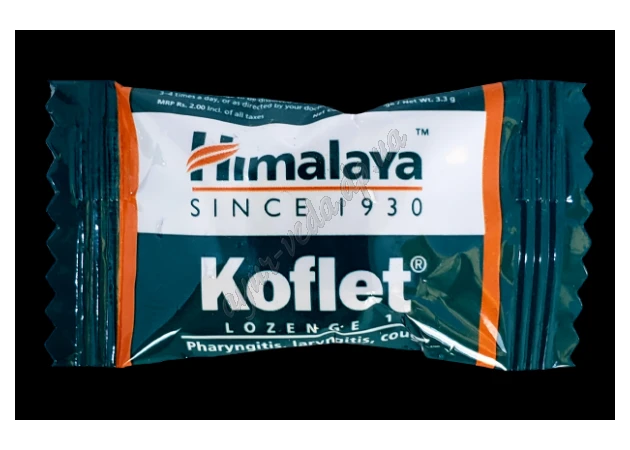 Фото 1 - Леденцы от кашля Кофлет 1 шт. Хималая, Koflet lozenge, Himalaya, Аюрведа Здесь