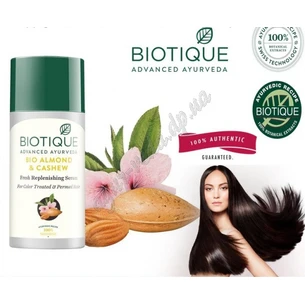 Легка сиворотка для волосся Біо Кешью а Мигдаль Біотік, Biotique Bio Almond and Cashew Fresh Replenishing Serum, Легкая сыворотк