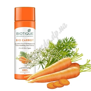 Biotique Bio Carrot Sun Lotion Sunscreen Face & Body, Ayurveda Zdes