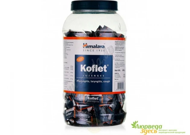 Фото 1 - Cough lozenges Koflet Himalaya 200 pcs, Lozenges for cough, Himalaya, Koflet, Himalaya, Ayurveda
