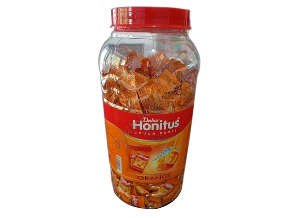 Фото 1 - Льодяники Хонітус Апельсин 300 шт. Дабур, Honitus Cough Drops Orange, Хонитус леденцы Мёд, Аюрведа Здесь