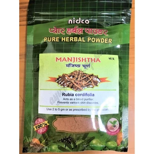 Манжишта 50г Нидко, Манжишта чурна, Манджишта Нидко, Rubia Cordifolia, Manjishta NIDCO, улучшает обмен веществ, Манджишта, Аюрве