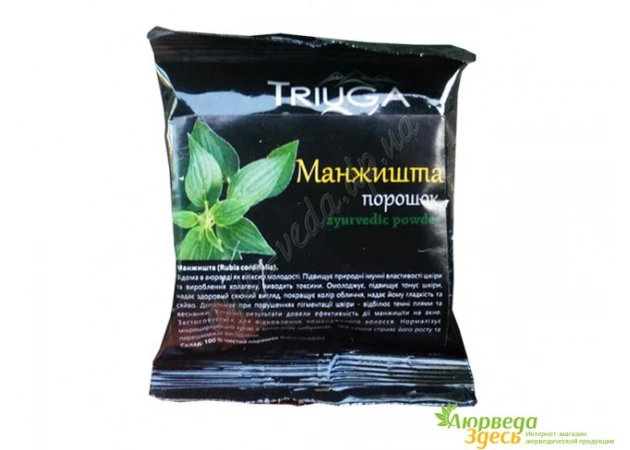 Фото 1 - Манжишта чурна, Манджишта Триюга, 50 г. Rubia Cordifolia, Manjishta Churna Triyuga, улучшает обмен веществ, Аюрведа Здесь
