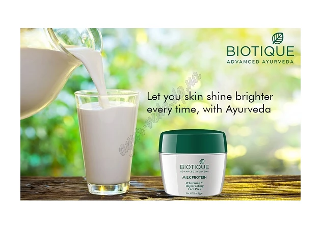 Фото 1 - Маска Био Молоко 50г Біотік, Маска для лица Био Молоко Биотик, Bio Milk Protein Rejuvenating Face Pack Biotique, Аюрведа Здесь