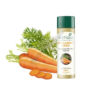 Масло для тела Био Семена Моркови Биотик омолаживающее 120мл, Biotique Carrot Seed After Bath Oil, Аюрведа Здесь