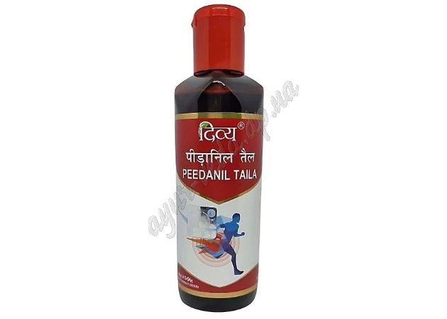 Фото 1 - Масло Пиданил (Пидантак) таил Дивья Патанджали 100мл , Педантак, Patanjali Divya Peedanil Taila, для быстрого снятия болей в су