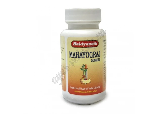 Фото 1 - Mahayograj Guggul 40 tab Baidyanath, Mahayograj Guggul, Baidyanath, Mahayograj Guggul, Ayurveda Here